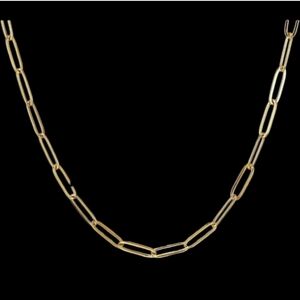 18k Italian Gold Filled 20 Inch 3.8mm Paper Clip Chain